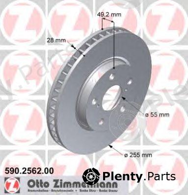  ZIMMERMANN part 590.2562.00 (590256200) Brake Disc