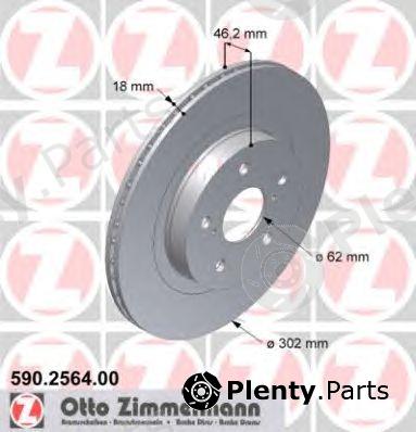  ZIMMERMANN part 590.2564.00 (590256400) Brake Disc