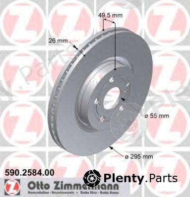  ZIMMERMANN part 590.2584.00 (590258400) Brake Disc