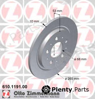  ZIMMERMANN part 610.1191.00 (610119100) Brake Disc