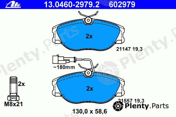  ATE part 13.0460-2979.2 (13046029792) Brake Pad Set, disc brake