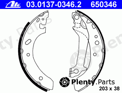  ATE part 03.0137-0346.2 (03013703462) Brake Shoe Set