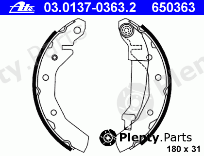  ATE part 03.0137-0363.2 (03013703632) Brake Shoe Set