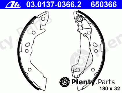  ATE part 03.0137-0366.2 (03013703662) Brake Shoe Set