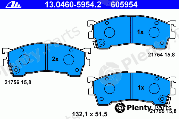  ATE part 13.0460-5954.2 (13046059542) Brake Pad Set, disc brake