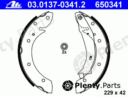  ATE part 03.0137-0341.2 (03013703412) Brake Shoe Set