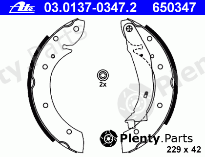  ATE part 03.0137-0347.2 (03013703472) Brake Shoe Set