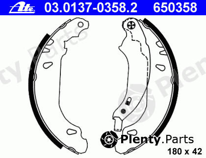  ATE part 03.0137-0358.2 (03013703582) Brake Shoe Set