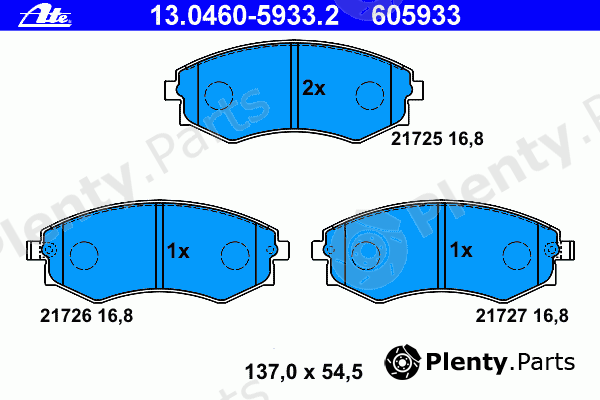  ATE part 13.0460-5933.2 (13046059332) Brake Pad Set, disc brake