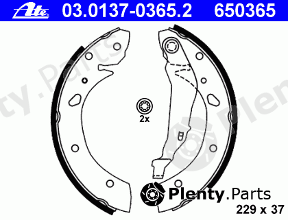  ATE part 03.0137-0365.2 (03013703652) Brake Shoe Set