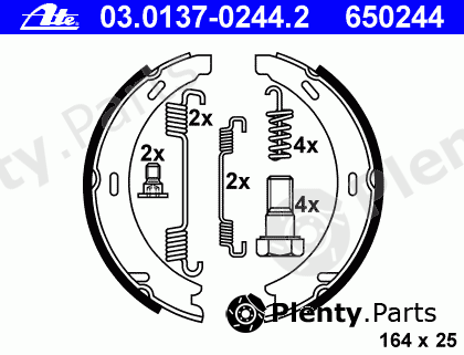  ATE part 03.0137-0244.2 (03013702442) Brake Shoe Set, parking brake