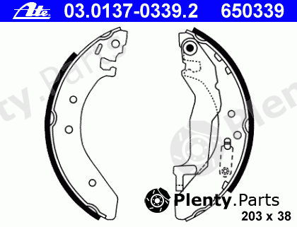  ATE part 03.0137-0339.2 (03013703392) Brake Shoe Set