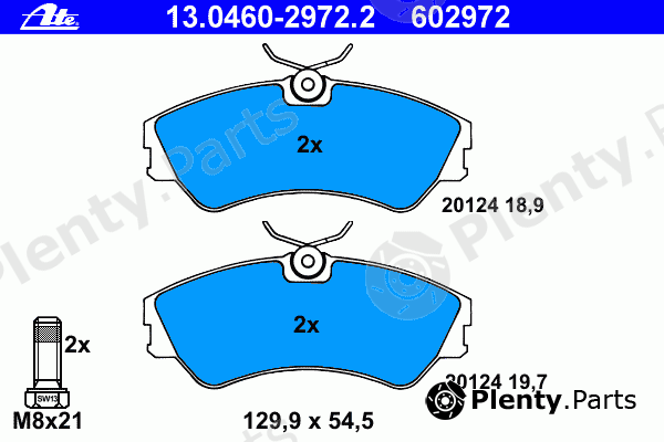  ATE part 13.0460-2972.2 (13046029722) Brake Pad Set, disc brake