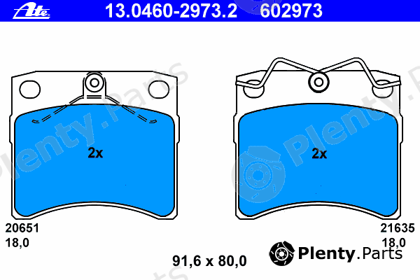  ATE part 13.0460-2973.2 (13046029732) Brake Pad Set, disc brake