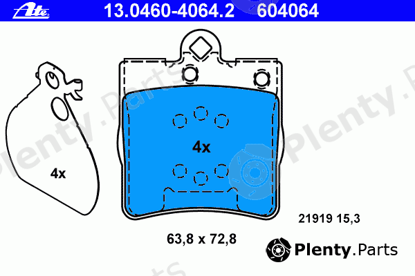  ATE part 13.0460-4064.2 (13046040642) Brake Pad Set, disc brake