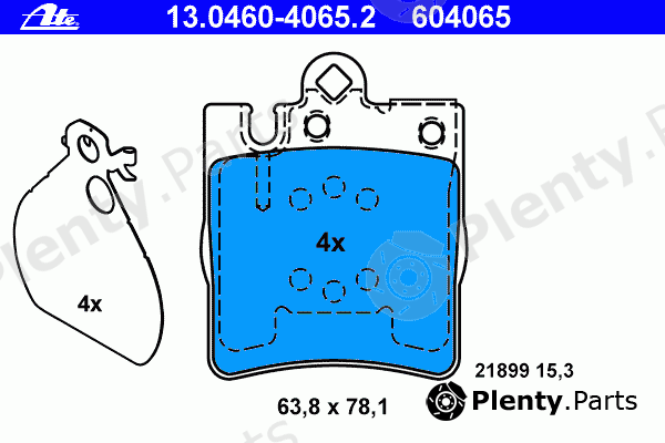  ATE part 13.0460-4065.2 (13046040652) Brake Pad Set, disc brake