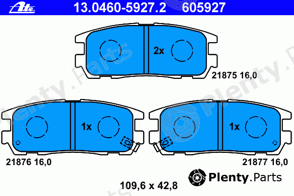  ATE part 13.0460-5927.2 (13046059272) Brake Pad Set, disc brake