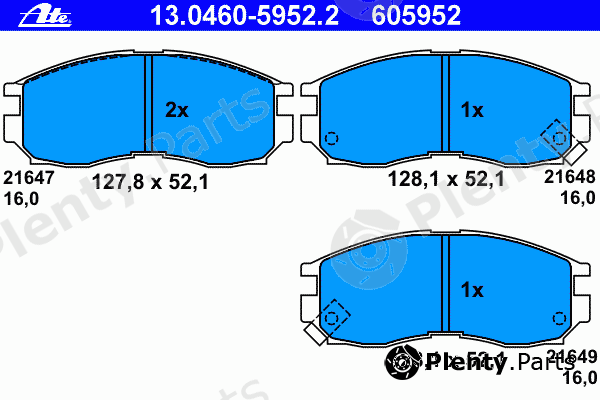  ATE part 13.0460-5952.2 (13046059522) Brake Pad Set, disc brake