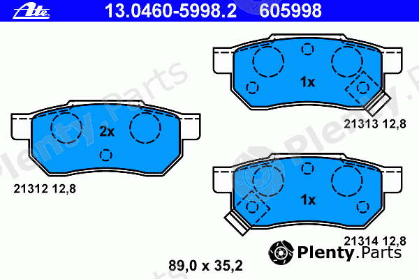  ATE part 13.0460-5998.2 (13046059982) Brake Pad Set, disc brake