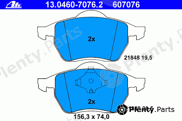  ATE part 13.0460-7076.2 (13046070762) Brake Pad Set, disc brake