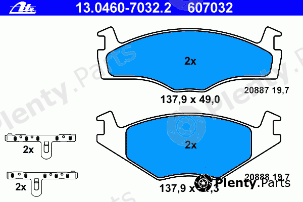  ATE part 13.0460-7032.2 (13046070322) Brake Pad Set, disc brake