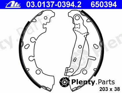  ATE part 03.0137-0394.2 (03013703942) Brake Shoe Set