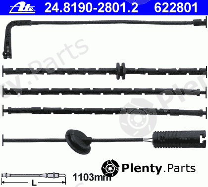  ATE part 24.8190-2801.2 (24819028012) Warning Contact, brake pad wear