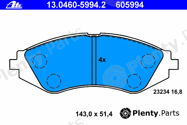  ATE part 13.0460-5994.2 (13046059942) Brake Pad Set, disc brake