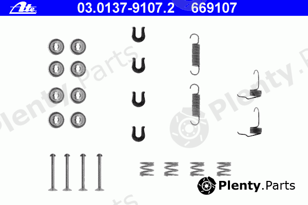  ATE part 03.0137-9107.2 (03013791072) Accessory Kit, brake shoes