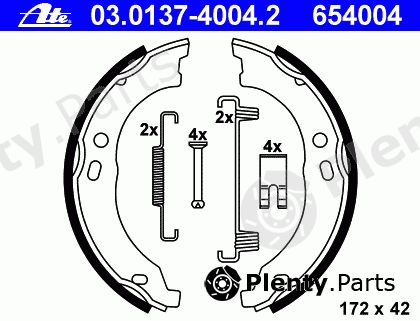  ATE part 03.0137-4004.2 (03013740042) Brake Shoe Set, parking brake