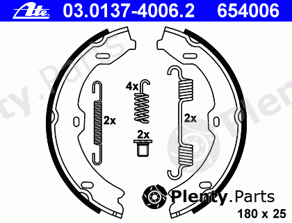  ATE part 03.0137-4006.2 (03013740062) Brake Shoe Set, parking brake