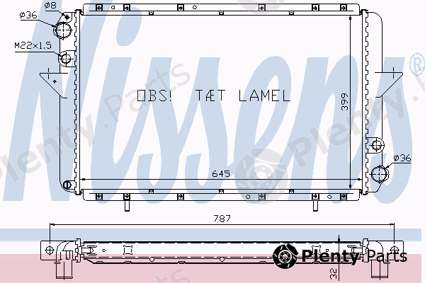 NISSENS part 63940A Radiator, engine cooling