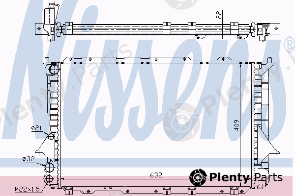  NISSENS part 60460 Radiator, engine cooling