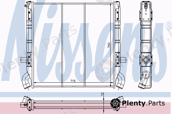  NISSENS part 64075 Radiator, engine cooling