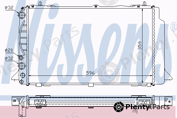  NISSENS part 60465A Radiator, engine cooling