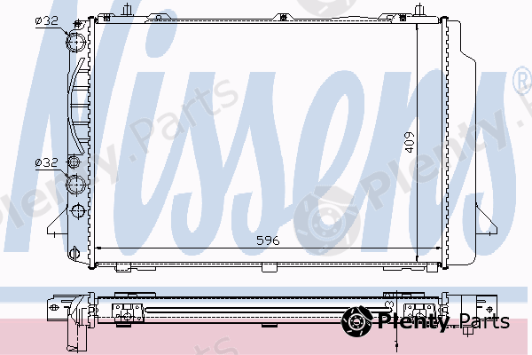  NISSENS part 60466A Radiator, engine cooling