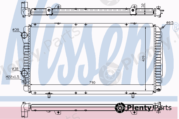  NISSENS part 61390 Radiator, engine cooling