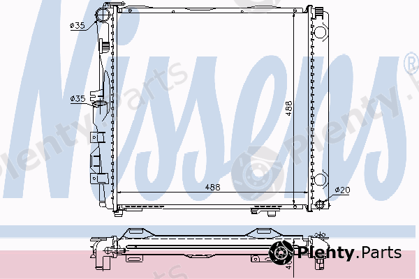  NISSENS part 62704A Radiator, engine cooling