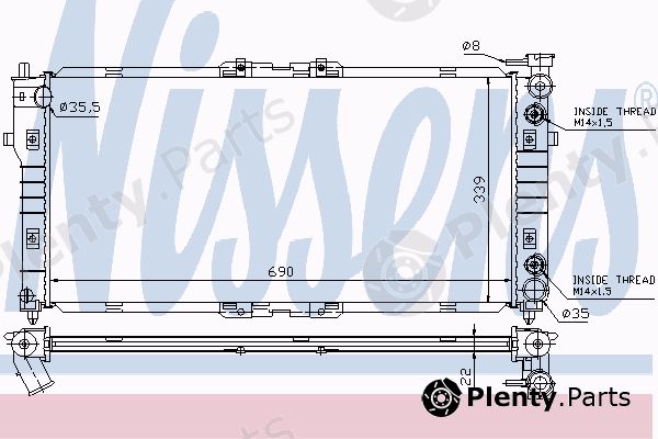  NISSENS part 62393 Radiator, engine cooling