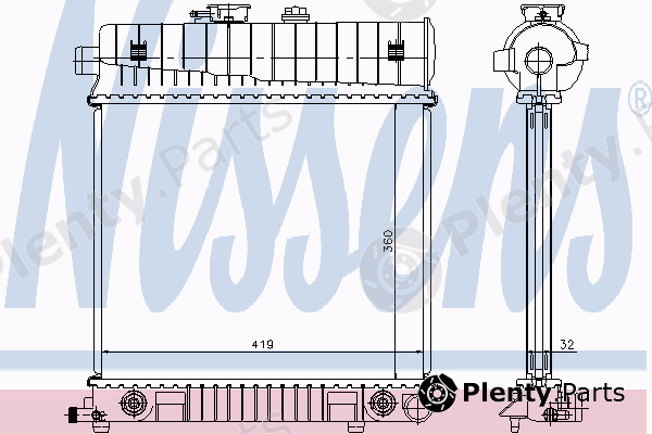  NISSENS part 62708 Radiator, engine cooling