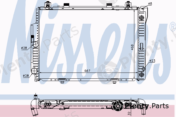 NISSENS part 62713A Radiator, engine cooling