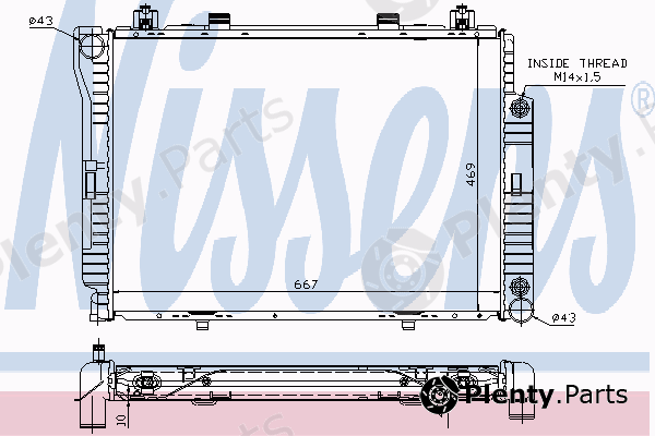  NISSENS part 62714A Radiator, engine cooling