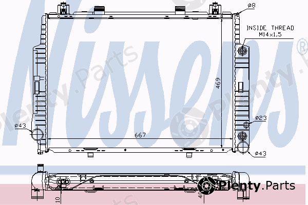  NISSENS part 62716A Radiator, engine cooling