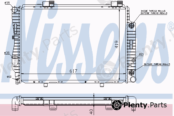  NISSENS part 62739A Radiator, engine cooling