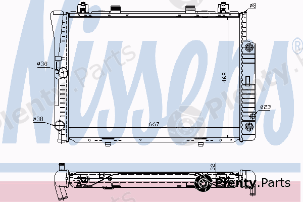  NISSENS part 62746A Radiator, engine cooling