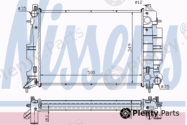  NISSENS part 64038A Radiator, engine cooling