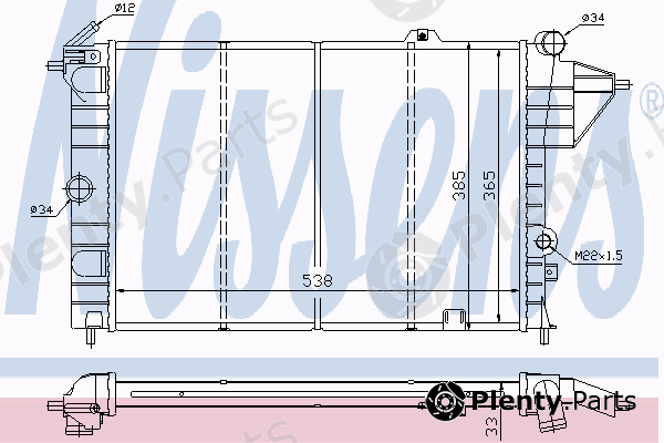  NISSENS part 63054 Radiator, engine cooling