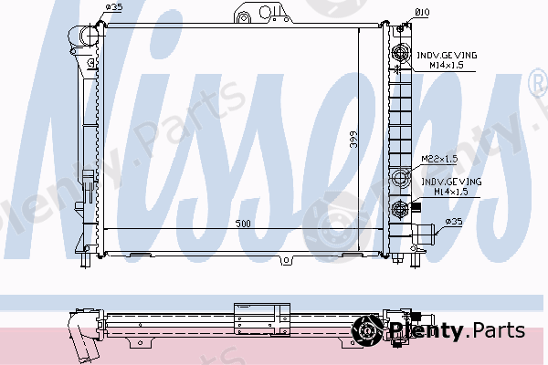  NISSENS part 64033A Radiator, engine cooling