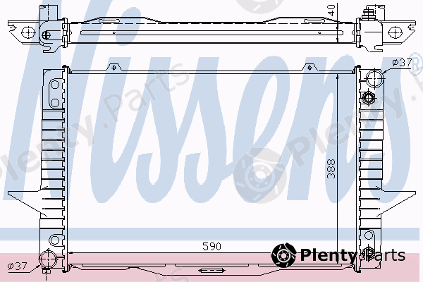  NISSENS part 65540A Radiator, engine cooling