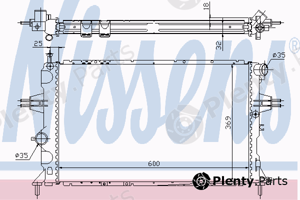  NISSENS part 63006A Radiator, engine cooling